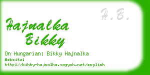 hajnalka bikky business card